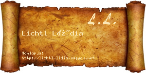 Lichtl Lídia névjegykártya